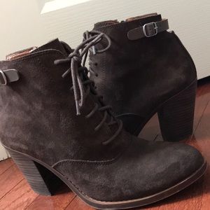 Lucky brand suede booties (echoh booties)